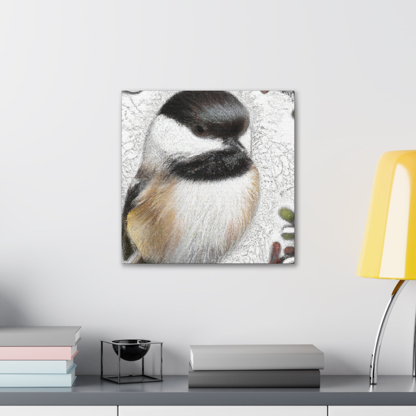 Black-Capped Chickadee Wonders - Canvas