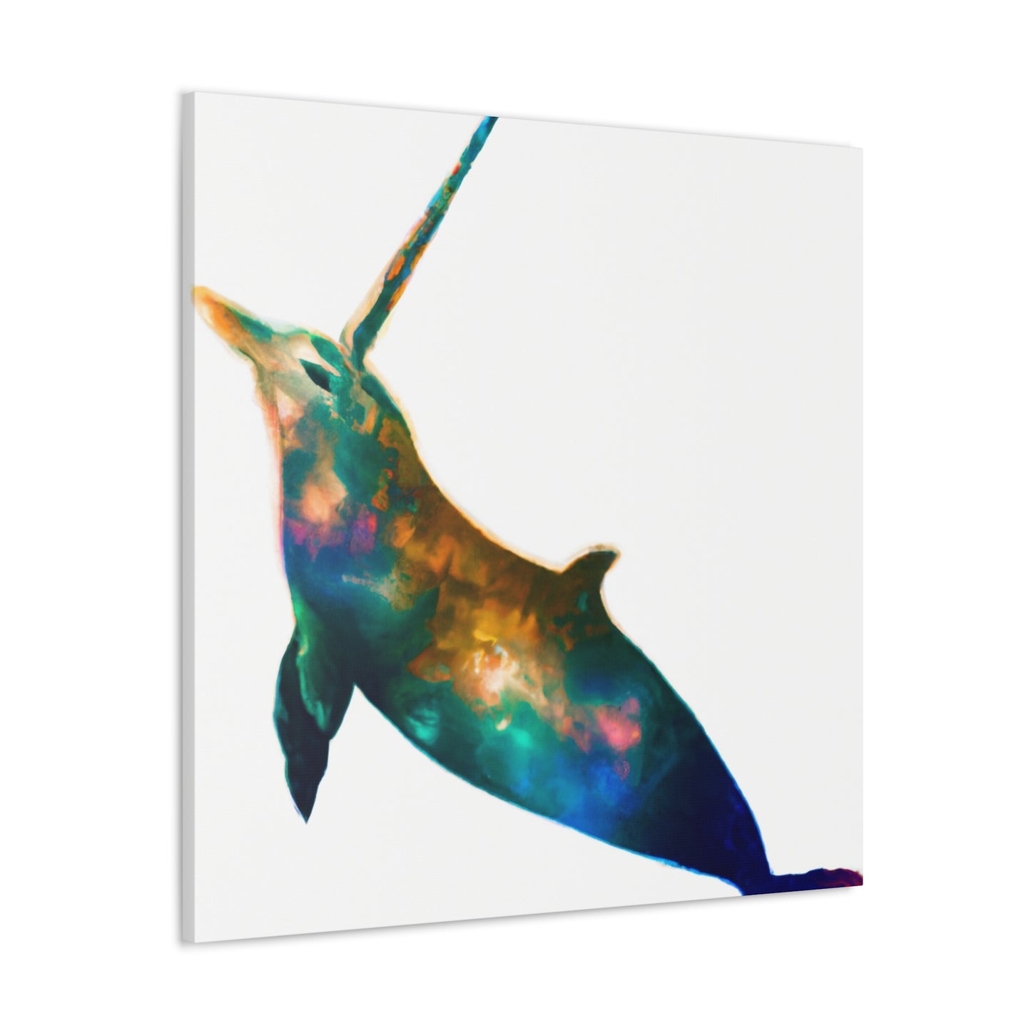 "Narwhal Digital Dreamscape" - Canvas