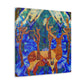 Deer amid Impressionism - Canvas