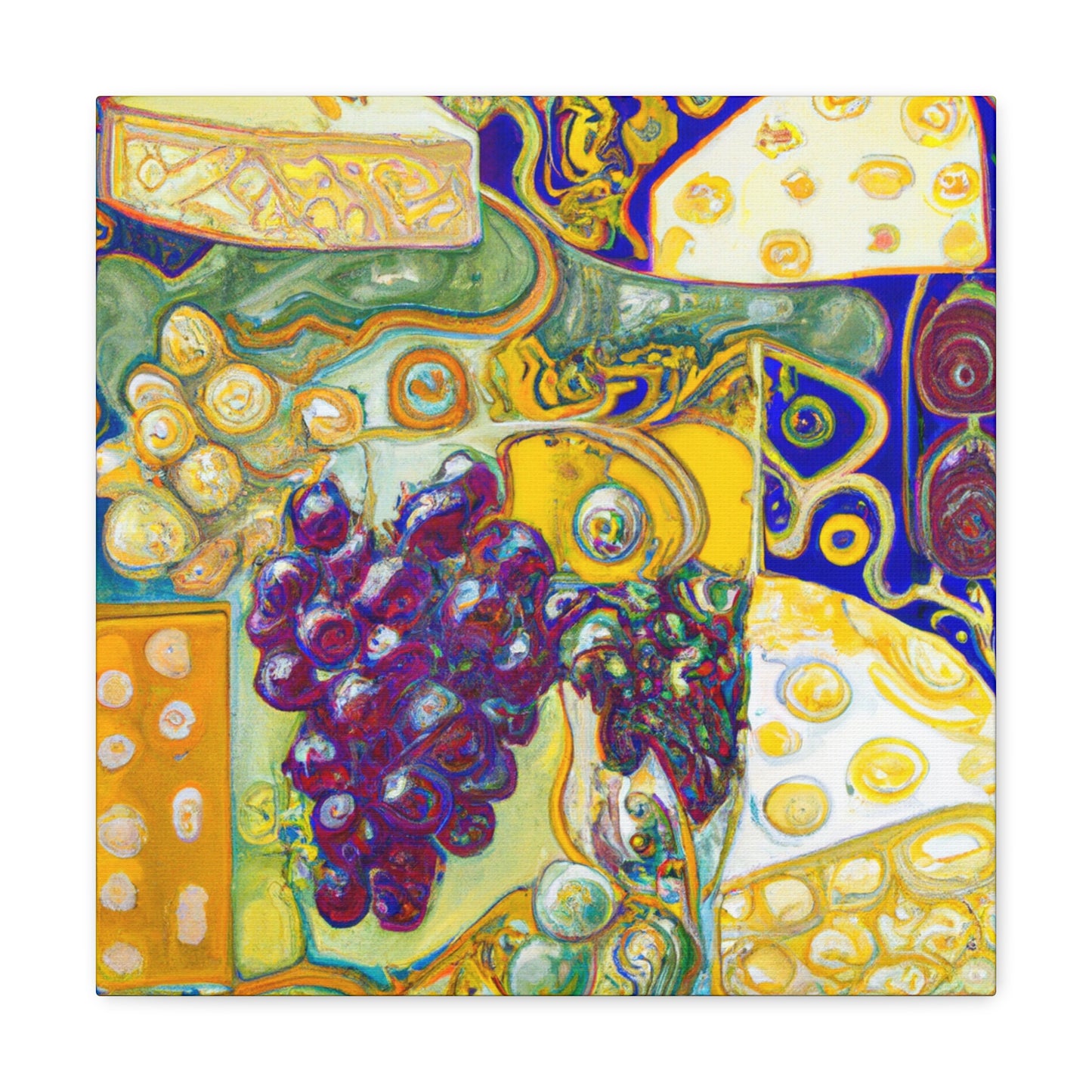 "Cheese Grapes Abundance" - Canvas