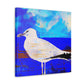 Seagulls Over Sea - Canvas