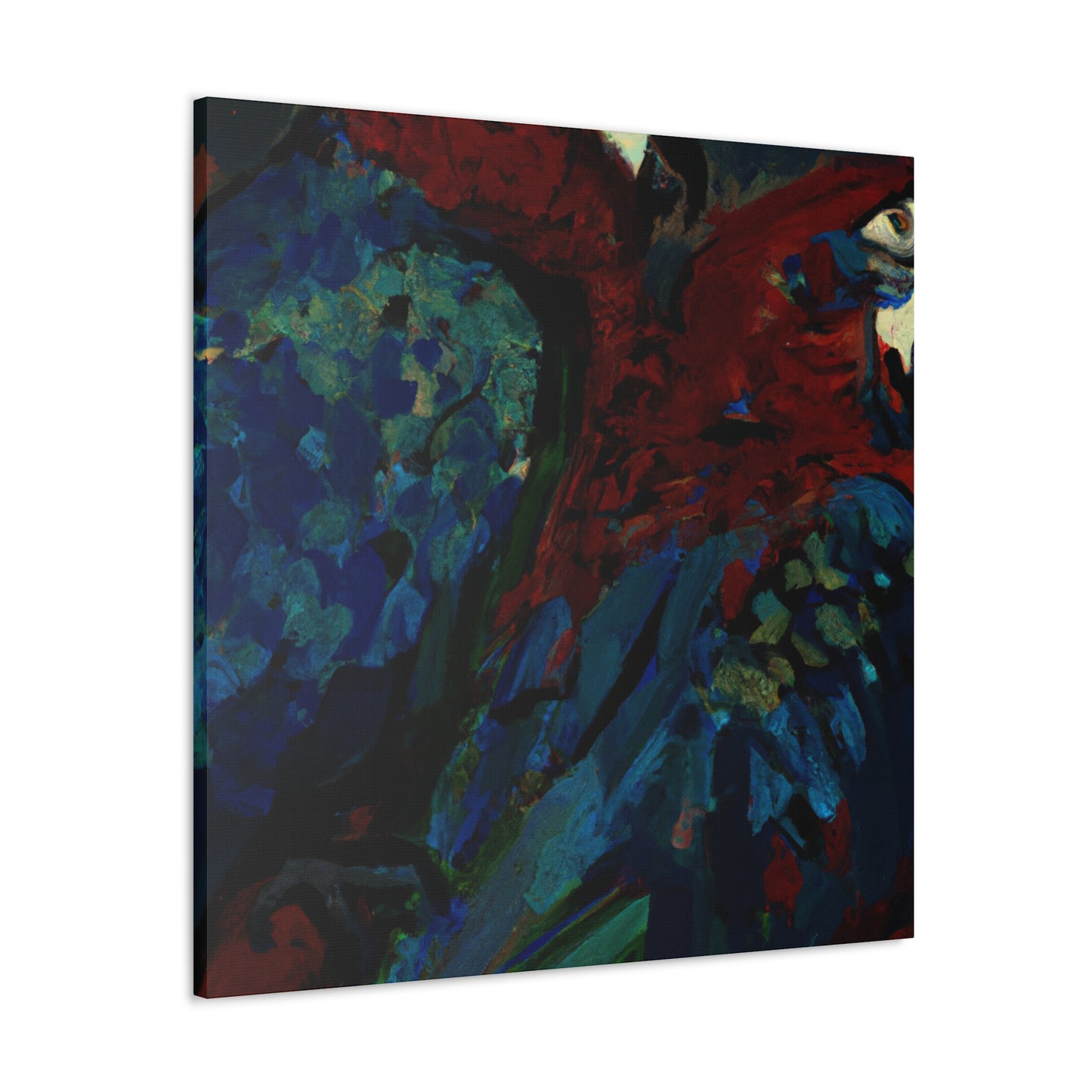 Tropical Parrot Palette - Canvas