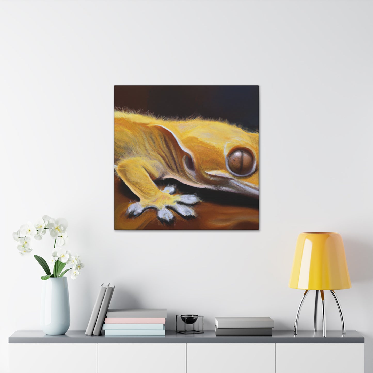 "Crested Gecko Hyperrealism" - Canvas