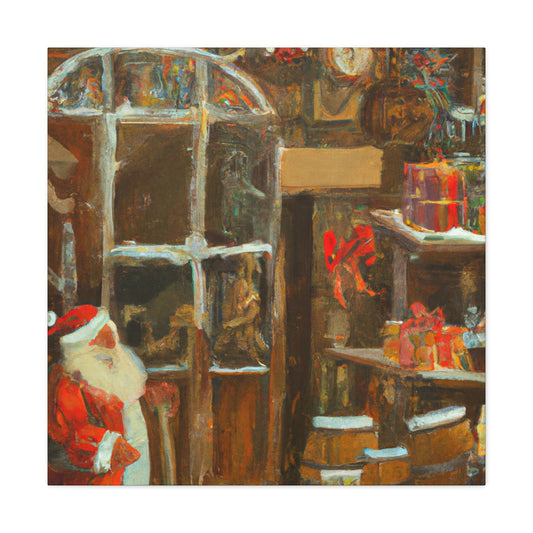 Santa's Workshop Reimagined - Canvas