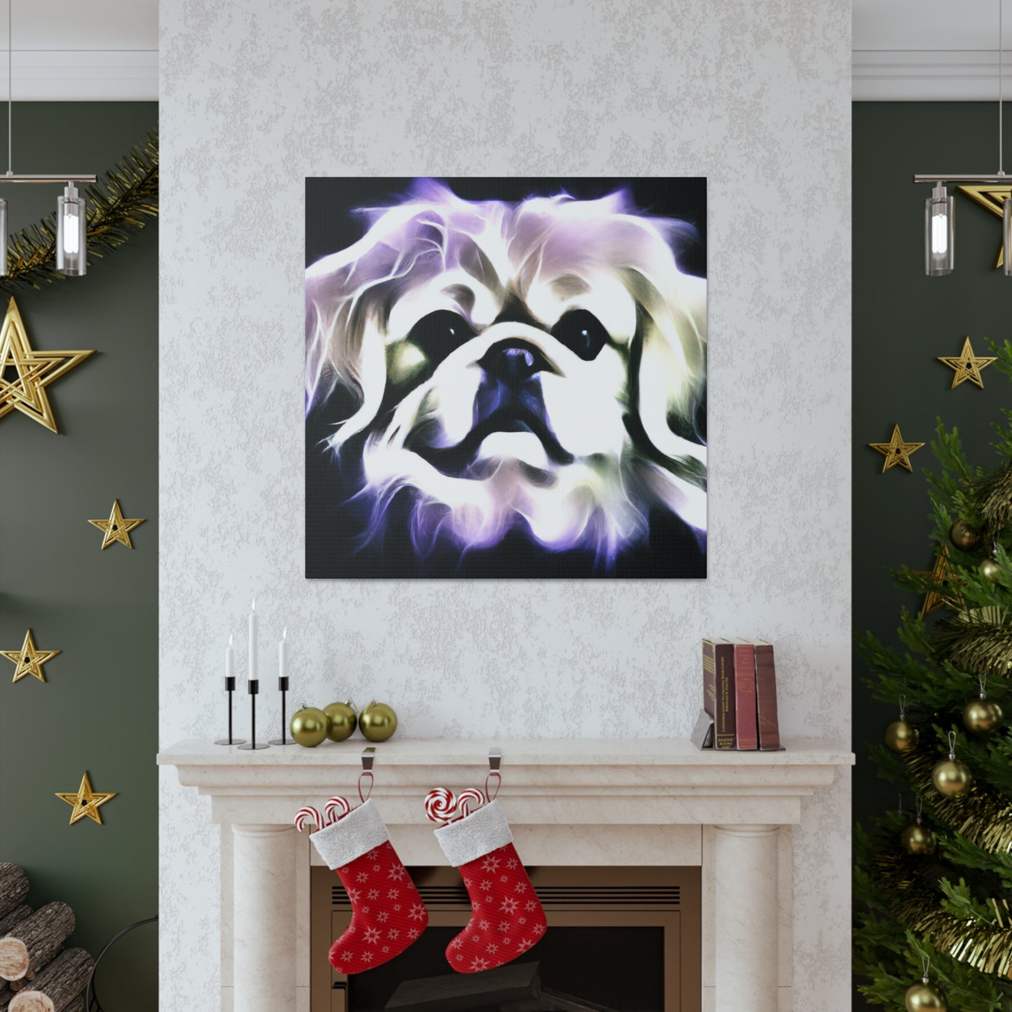 Pekingese Night Illumination - Canvas