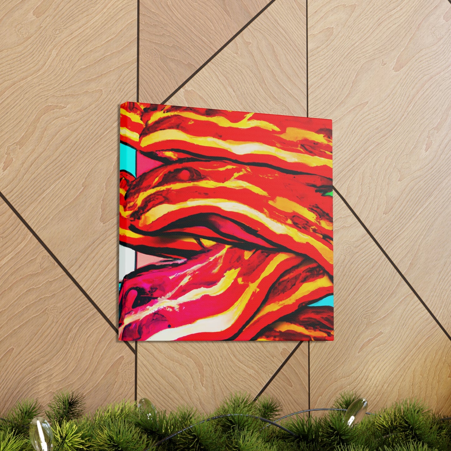 "Pop Art Bacon Delight" - Canvas