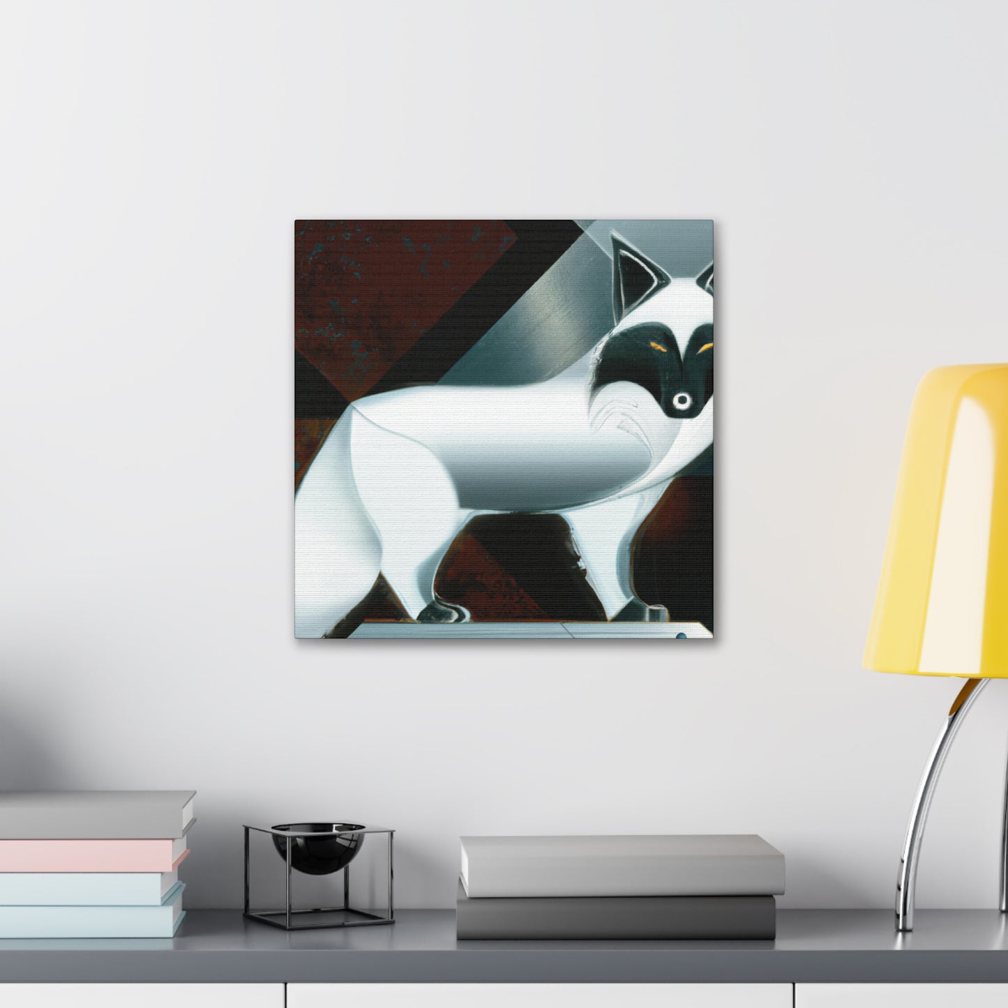 Arctic Fox Art Deco - Canvas