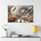 Whimsical Blooming Realms - Canvas