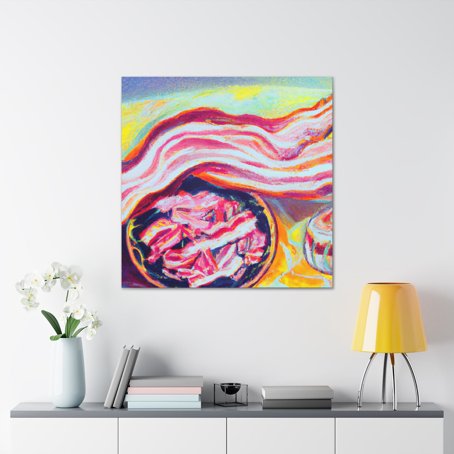 "Surreal Bacon Dreamscape" - Canvas