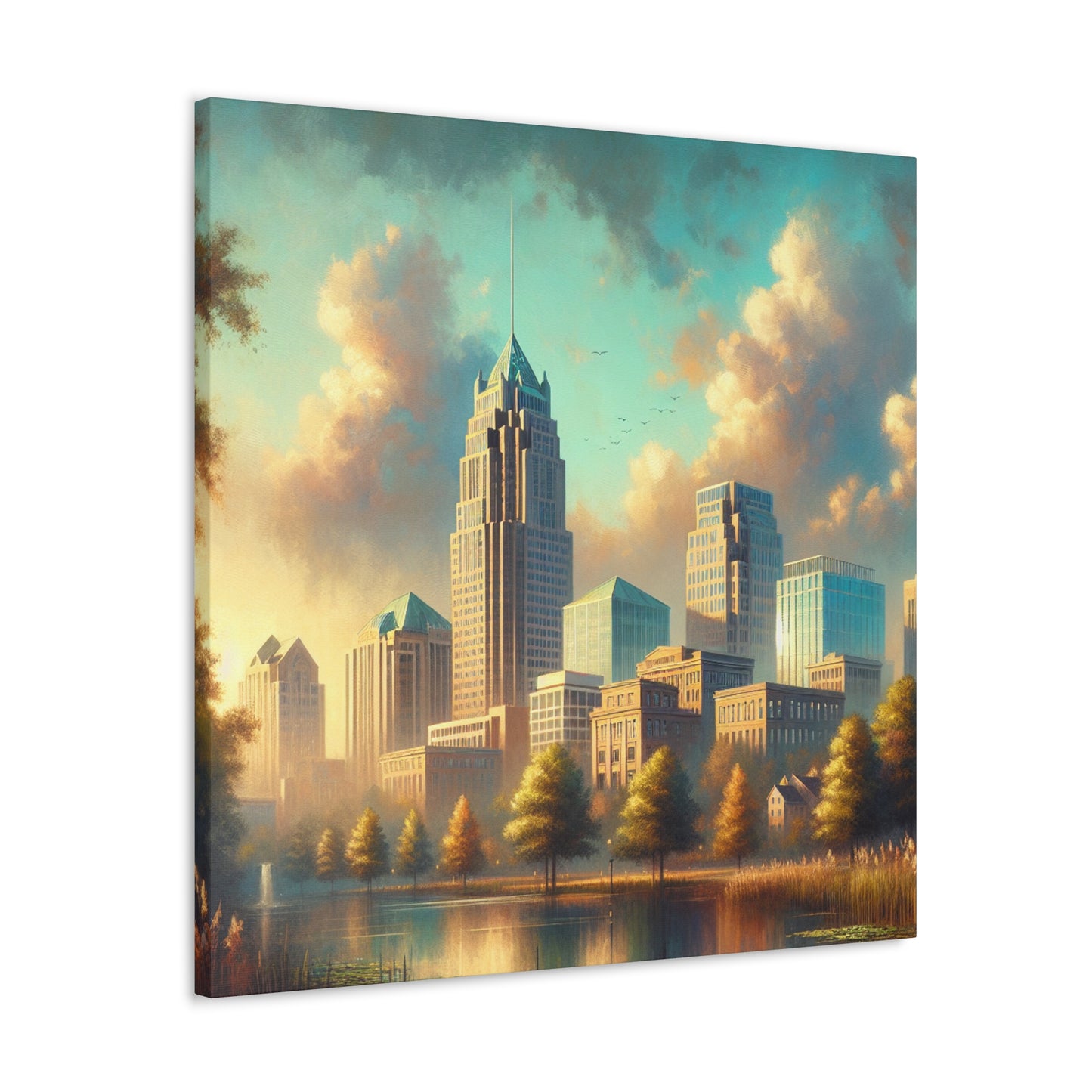 "Raleigh's Serene Southern Charm" - Canvas