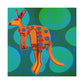 Kangaroo in Abstract - Canvas