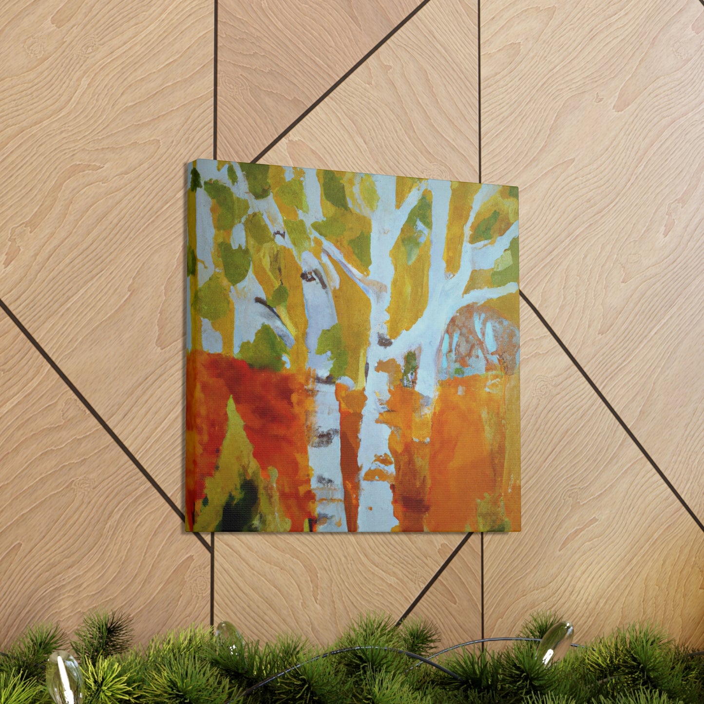 Birch Tree Reflection III - Canvas