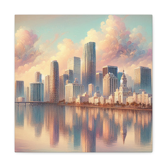 "Vibrant Miami Serenade" - Canvas