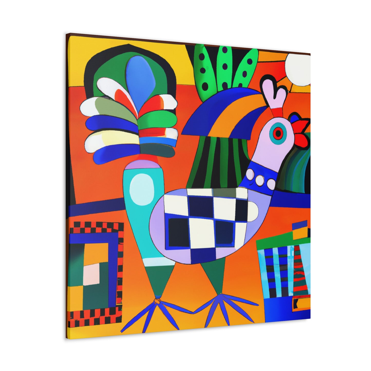 "Chickens in Art Deco" - Canvas