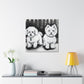 Sculpted Bichon Frise - Canvas