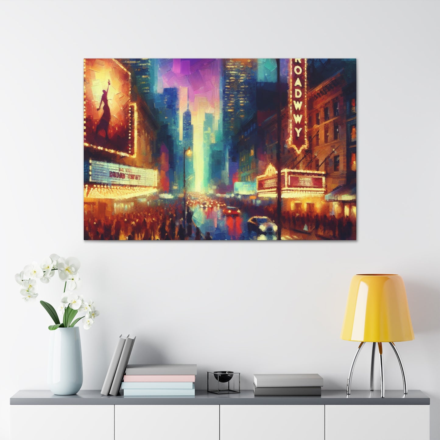 Gilded Broadway Serenade. - Canvas