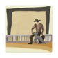 "Cowboy at Dusk Fence" - Canvas