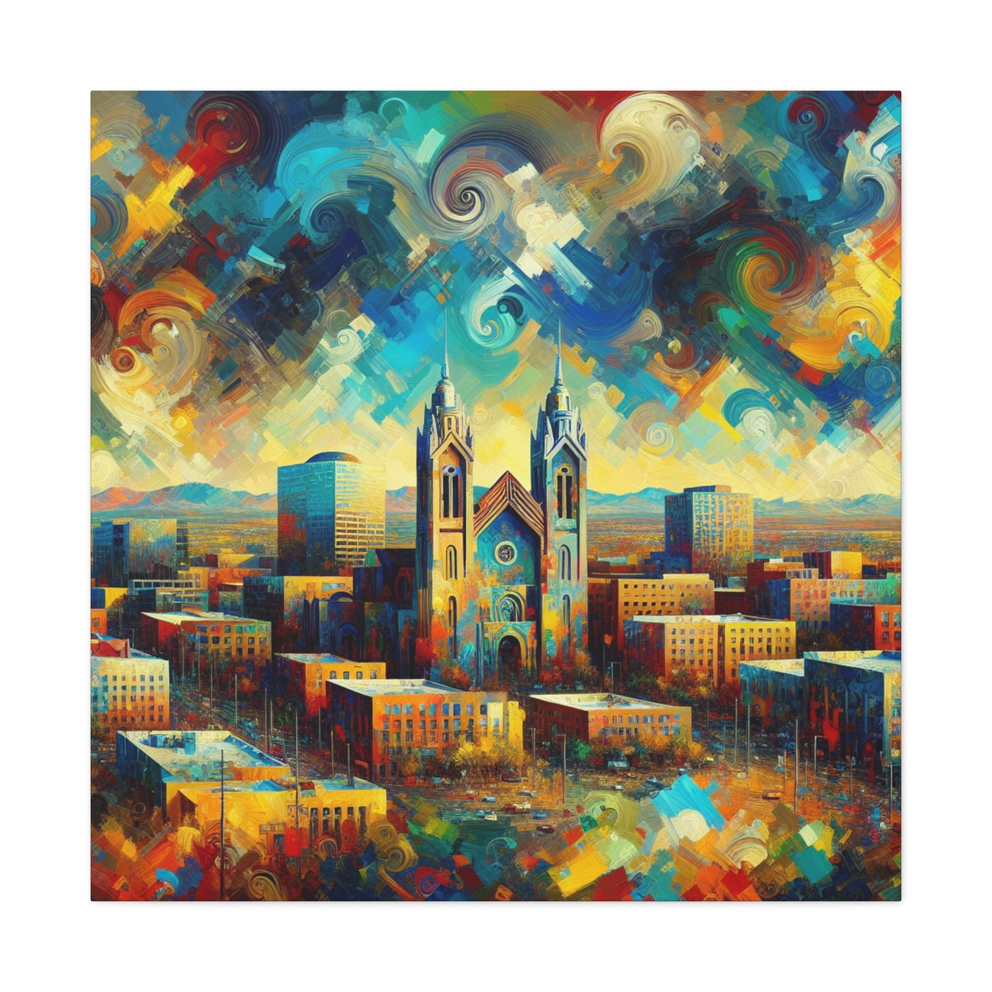 Desert Dreamscape Ablaze - Canvas