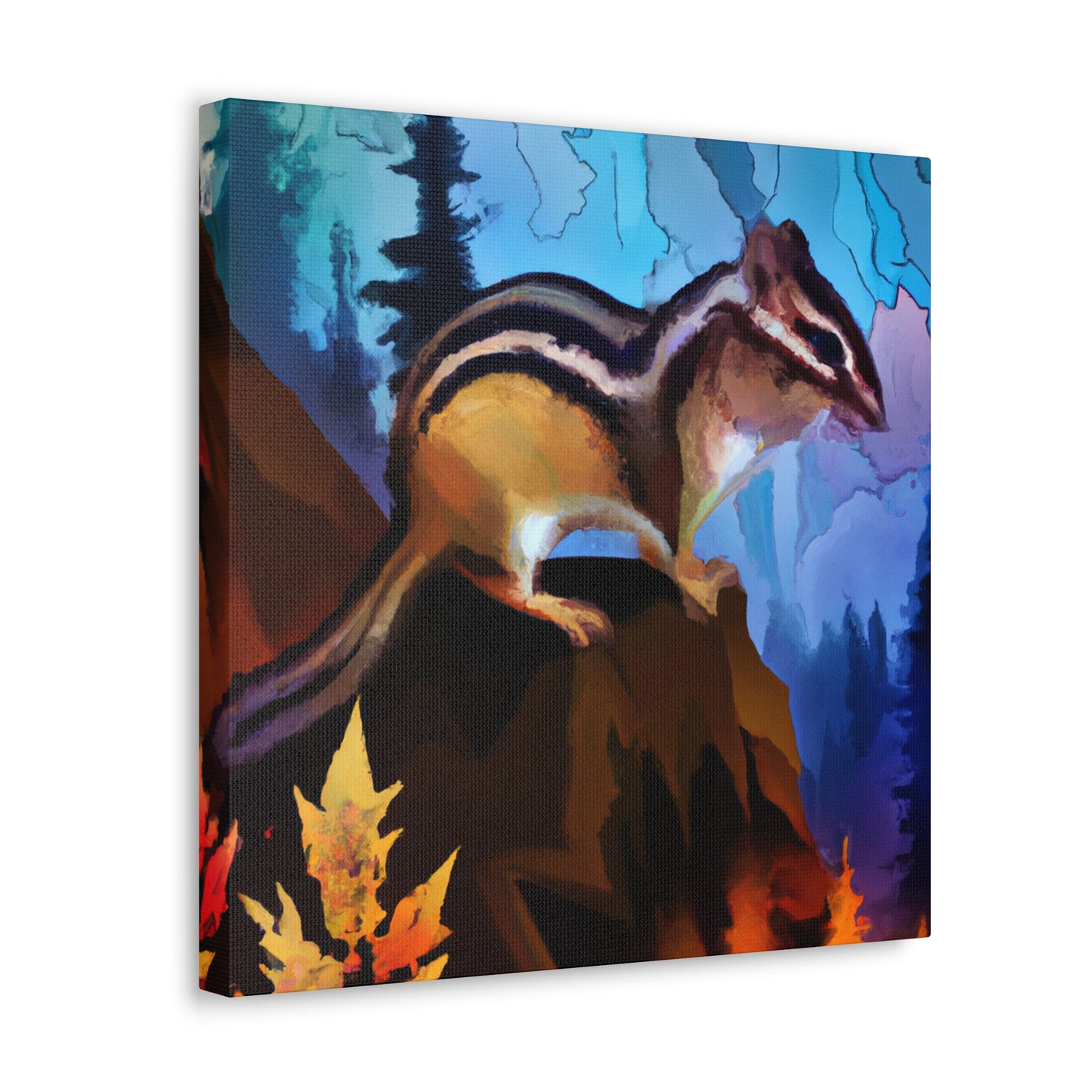 Chipmunk in Bloom - Canvas