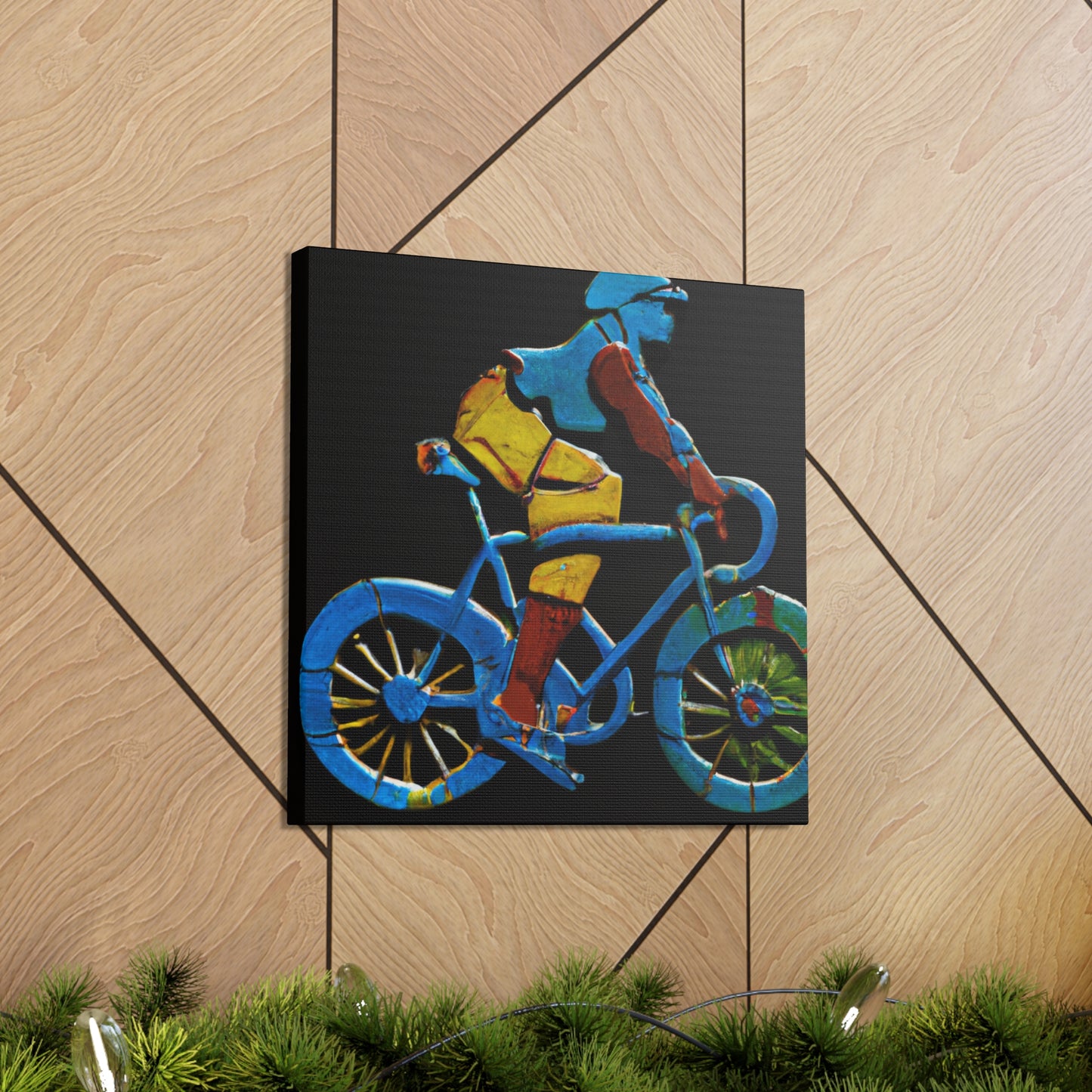 "Bicyclist in Motion" - Canvas