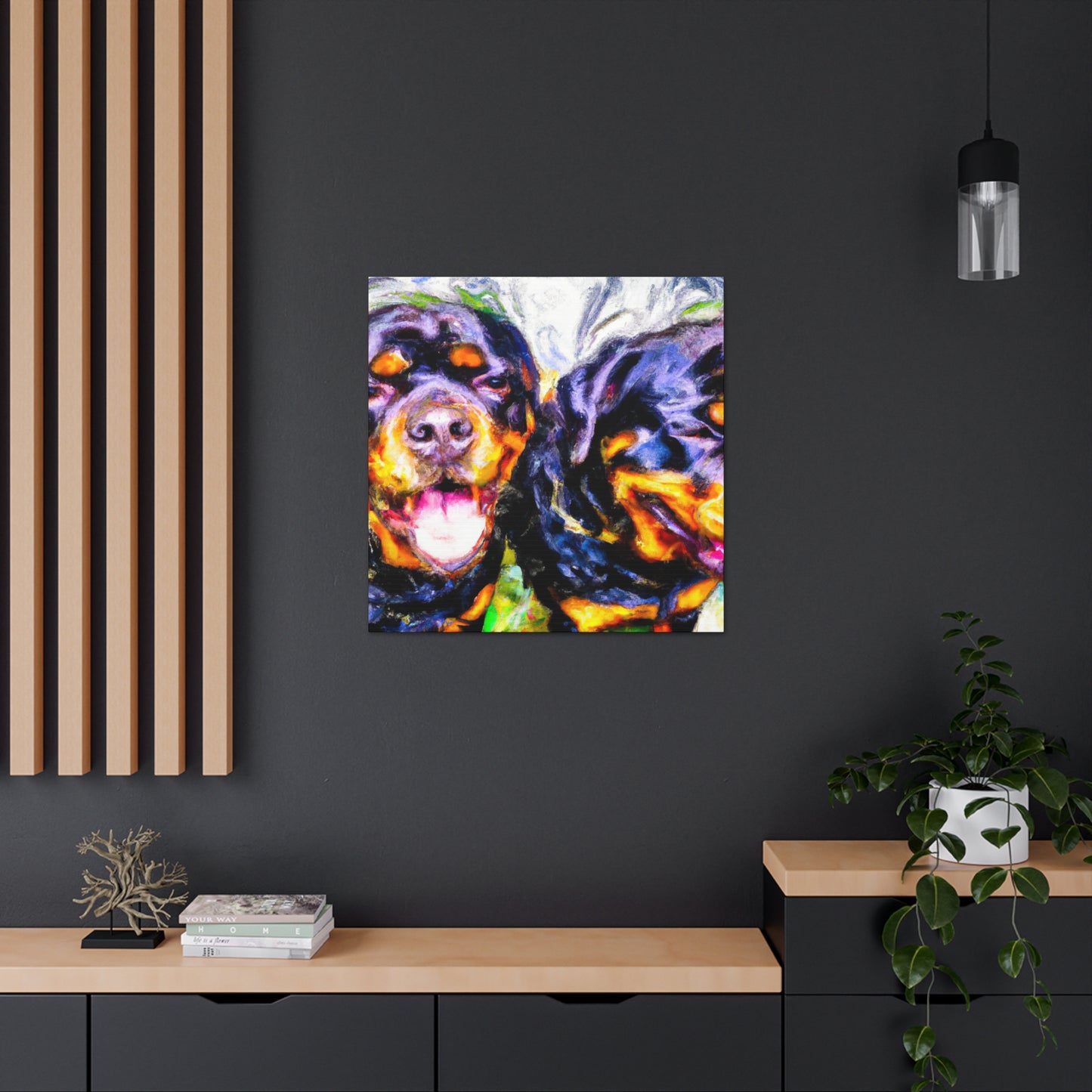 Fierce Rottweiler Impression - Canvas