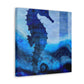 "Seahorse in Silver Art" - Canvas