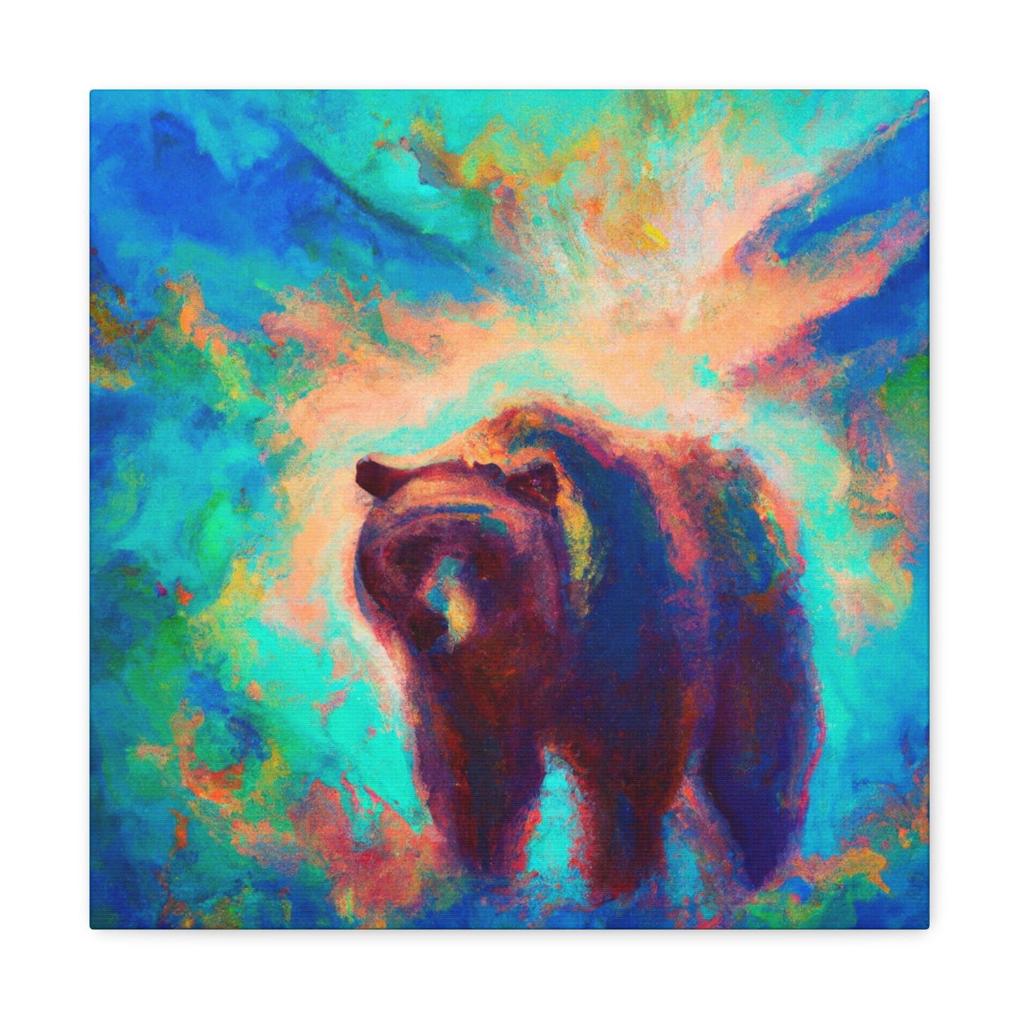 Grizzly Bear in Nature - Canvas