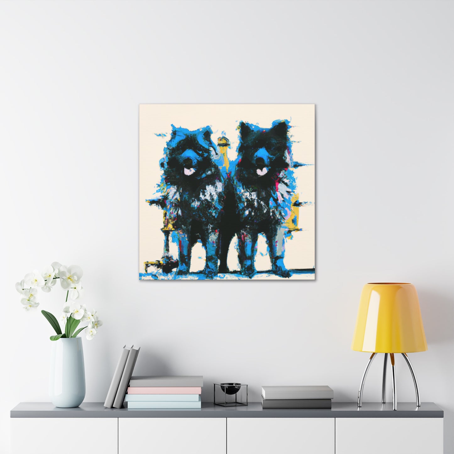 "Keeshond Through Time" - Canvas