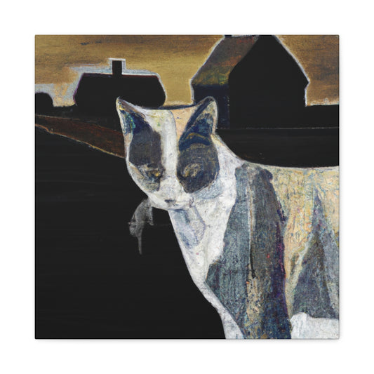 Cat Among Barns - Canvas