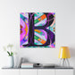 "Dazzling B in Art Deco" - Canvas