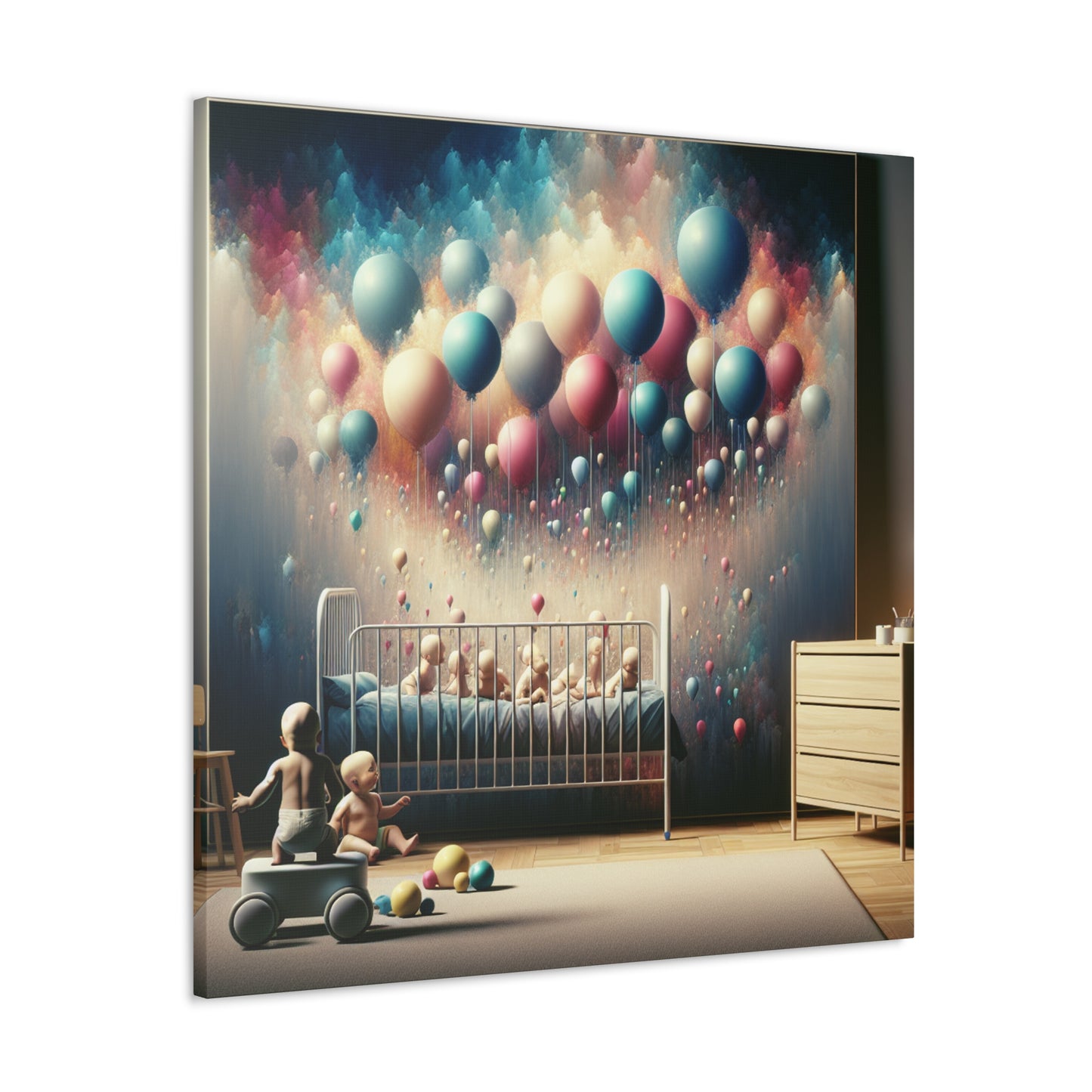 Skyward Serenade of Balloons - Canvas