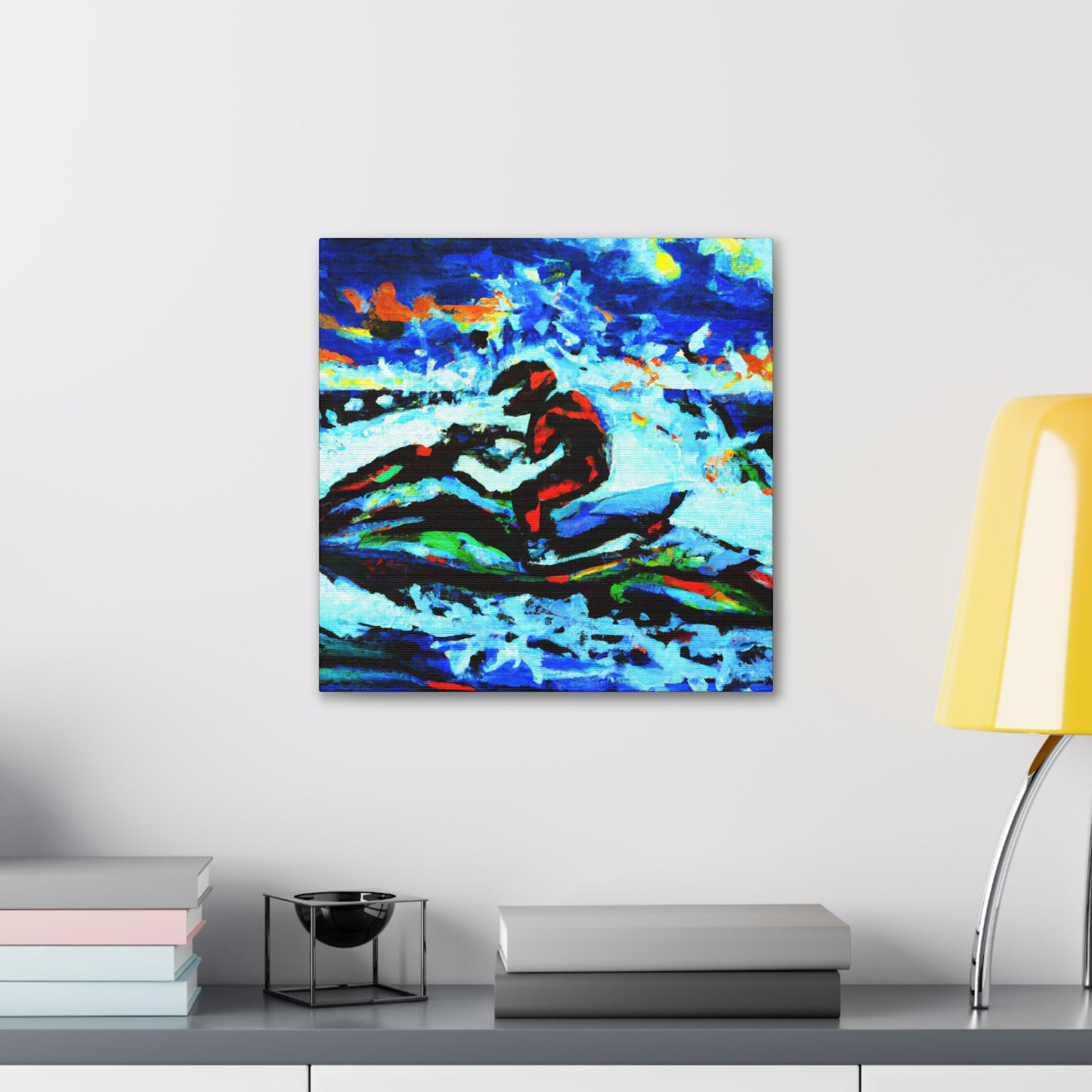 Jet Skiing Expressionism - Canvas