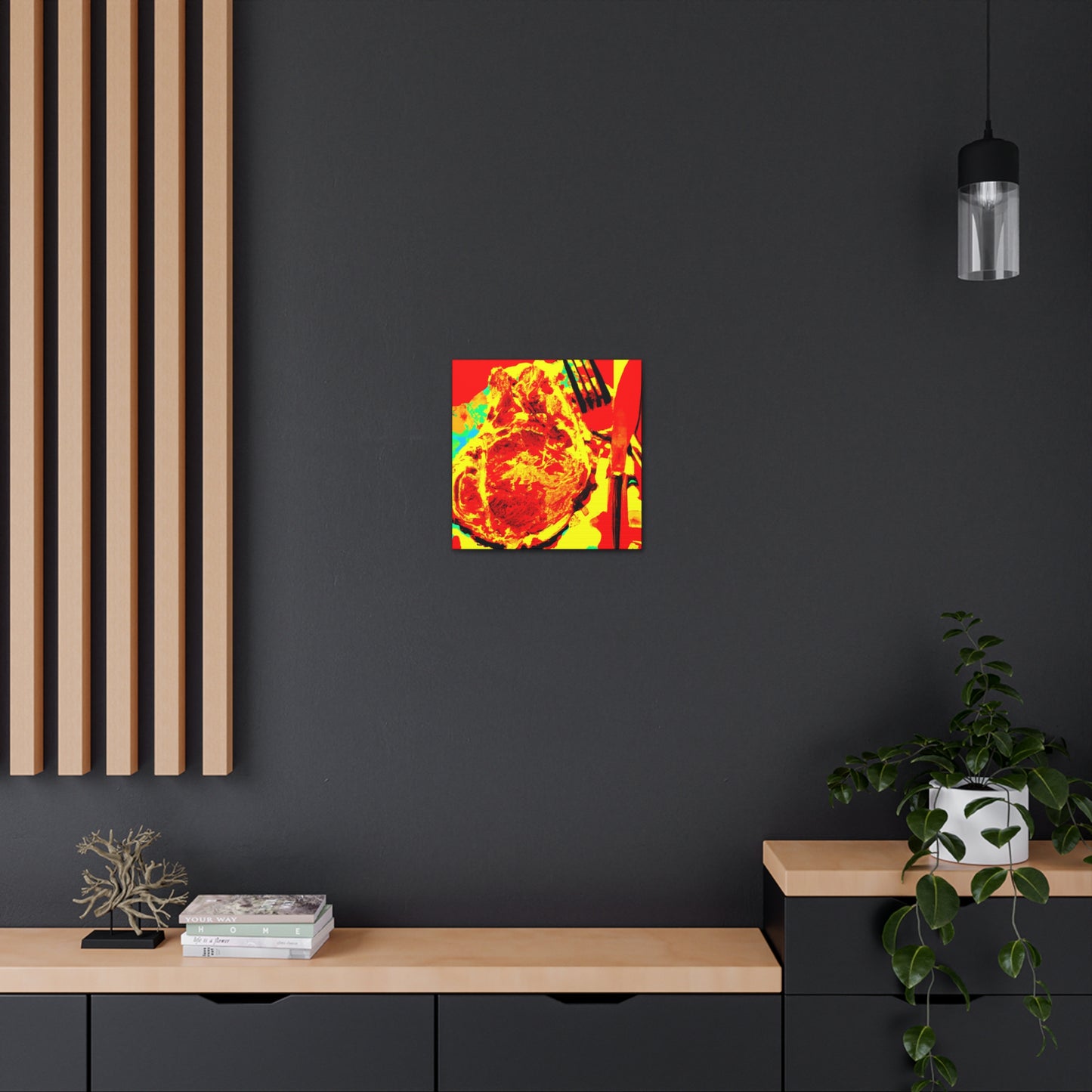 Steak Sizzles Pop Art - Canvas