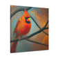 "Cardinal in Snowfall" - Canvas