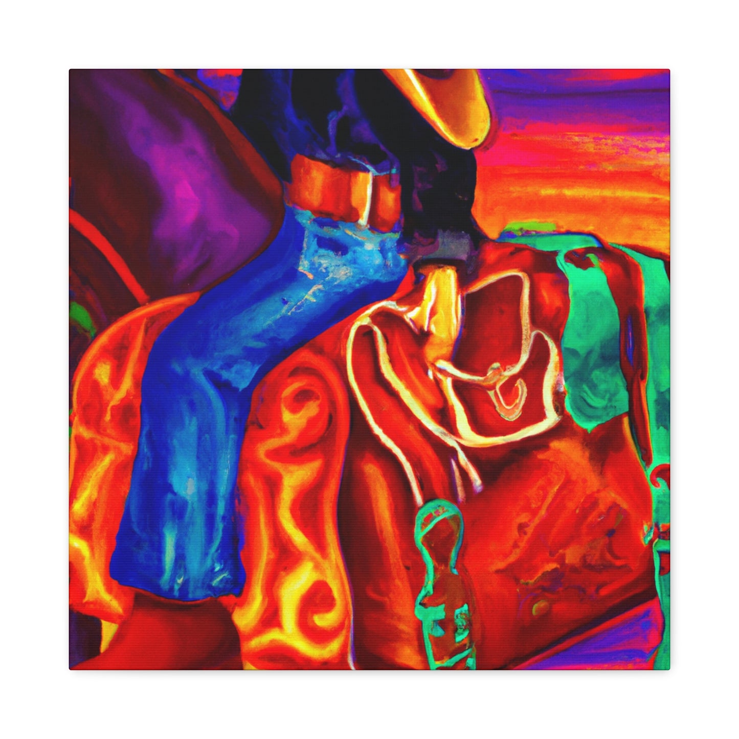 "Saddle Bags Richly Hued" - Canvas