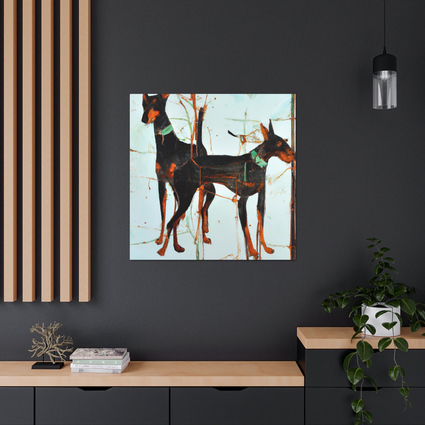 "Doberman Pinscher Odyssey" - Canvas