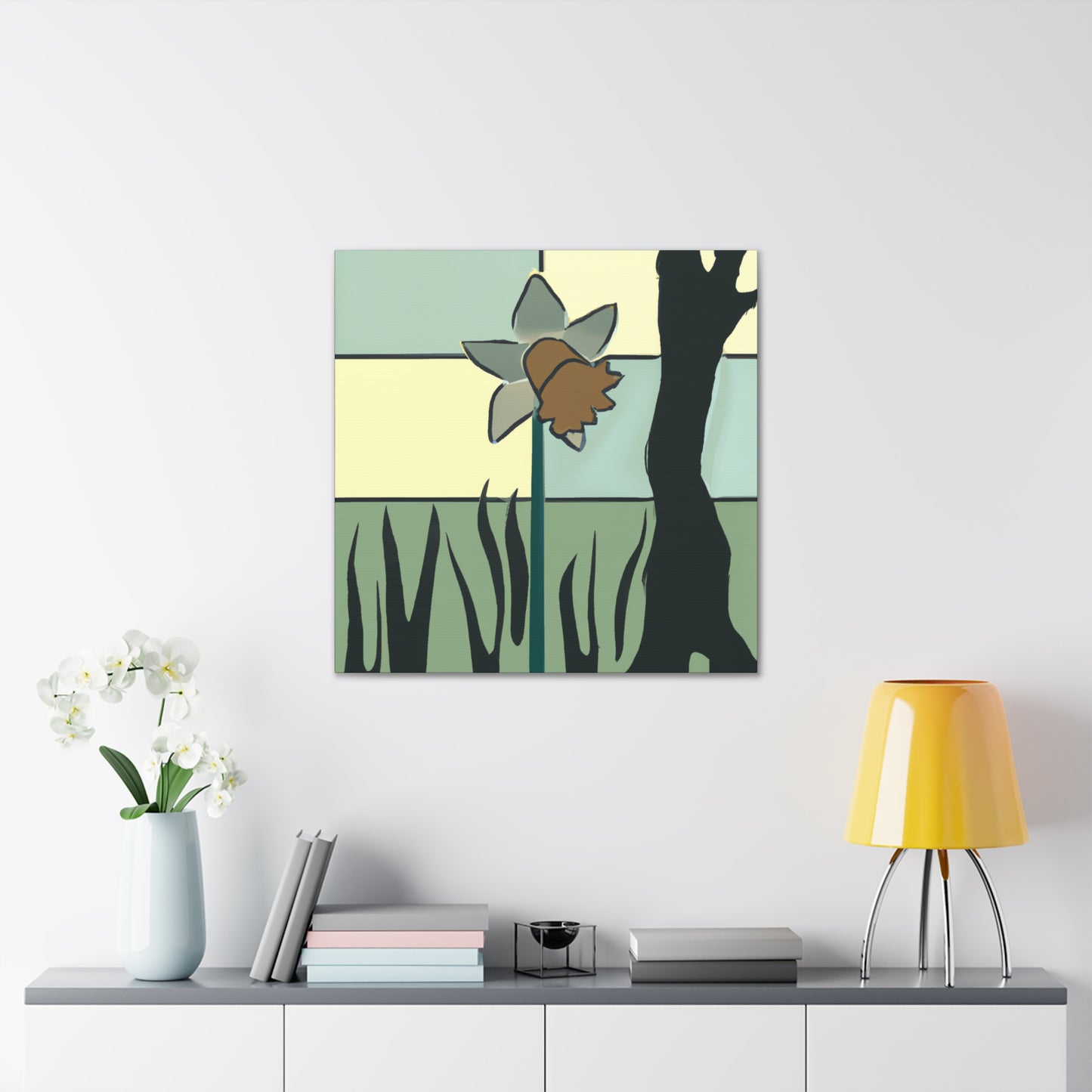 "Daffodils in Deco" - Canvas