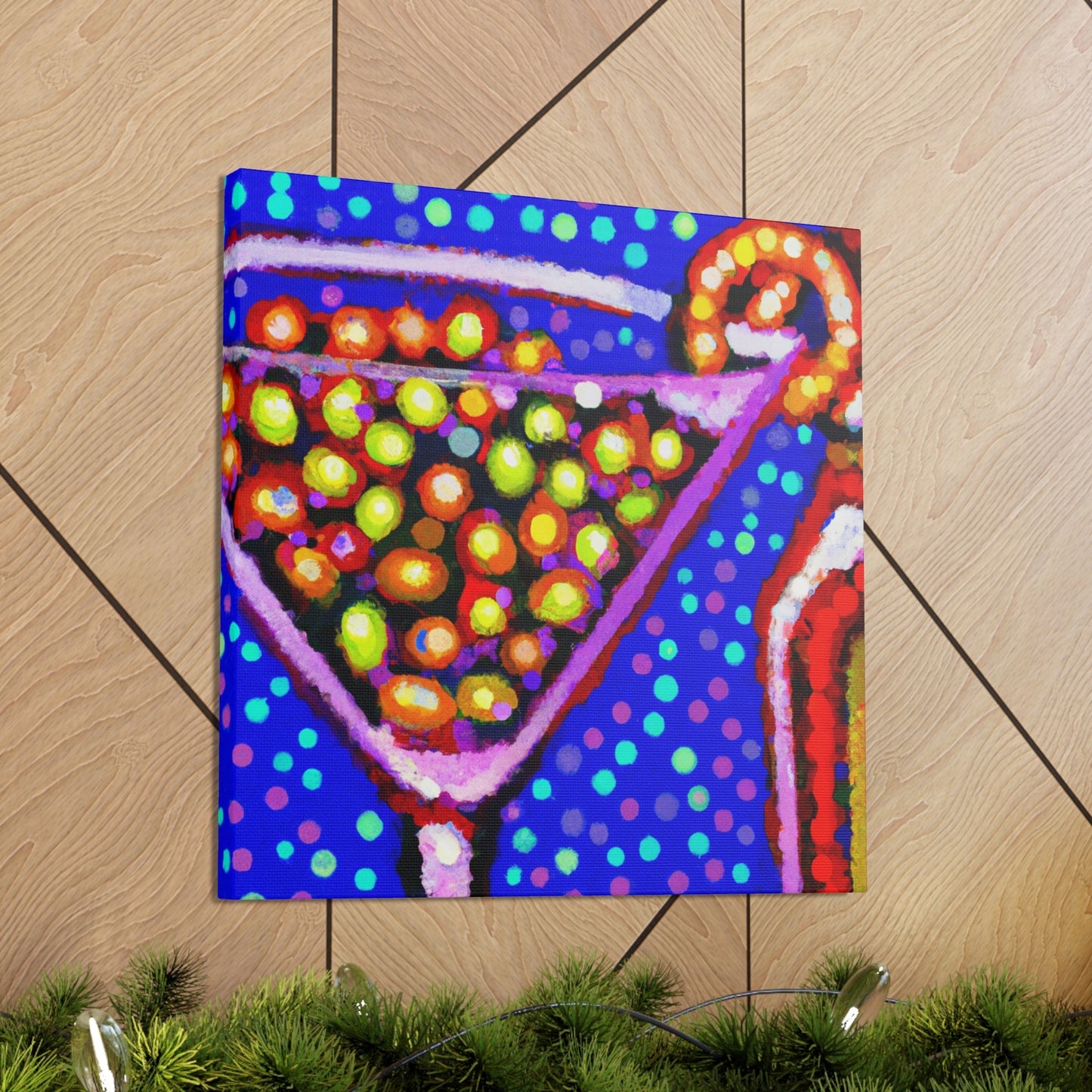 Martini Pointillist Dream - Canvas