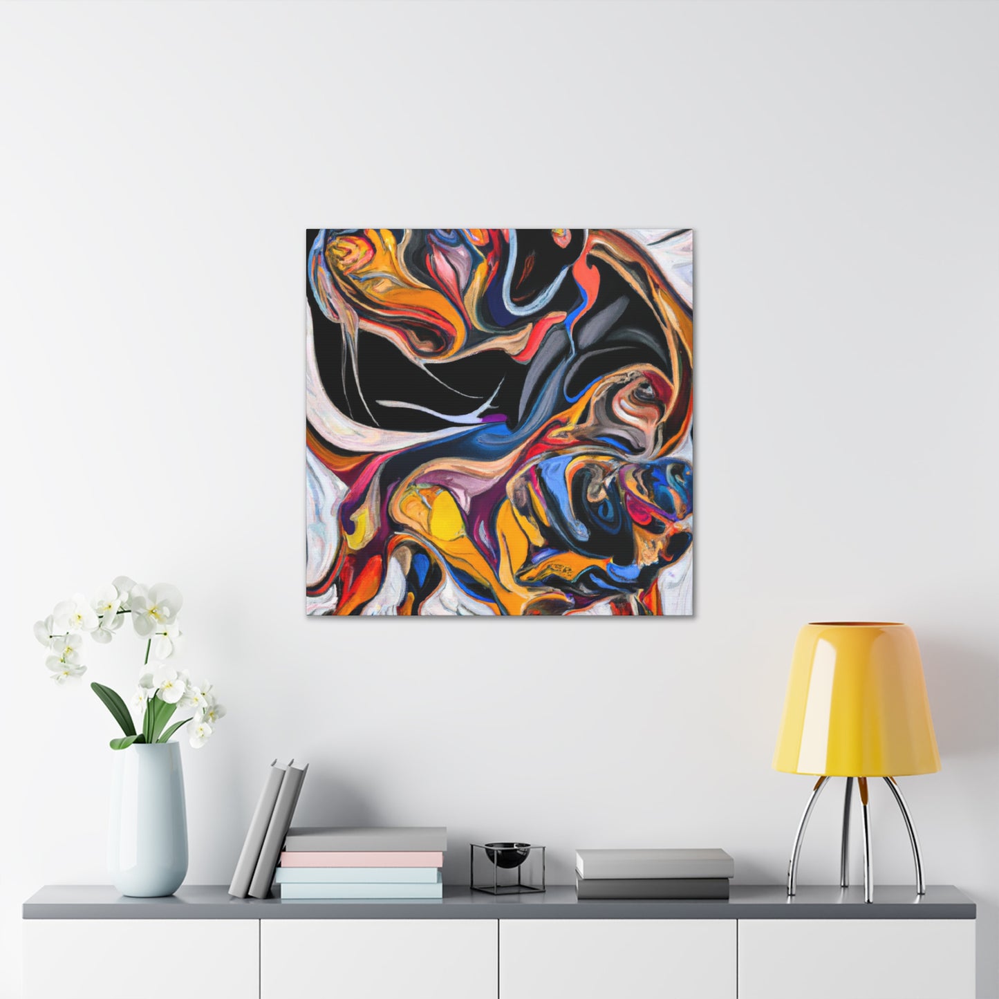 "Rottweiler in Dreamtime" - Canvas