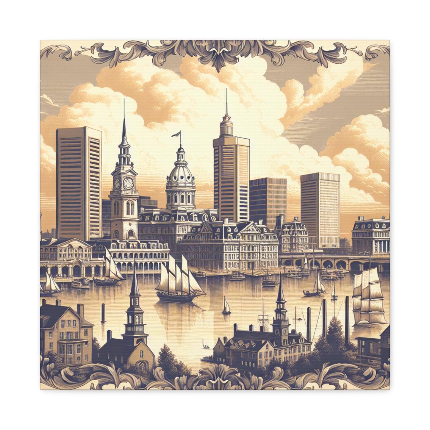 "Baltimore's Regal Charm" - Canvas