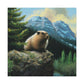 Marmot in Nature's Glow - Canvas