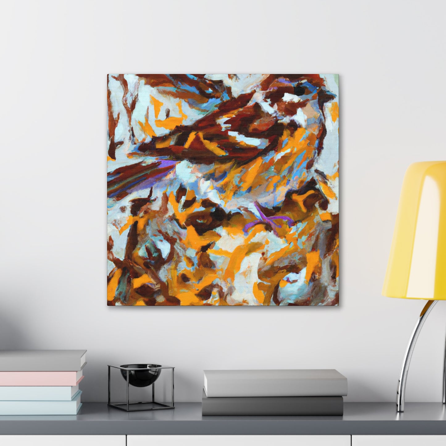 Song Sparrow Expressionism - Canvas