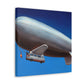 "Floating Through Sky: Blimp" - Canvas