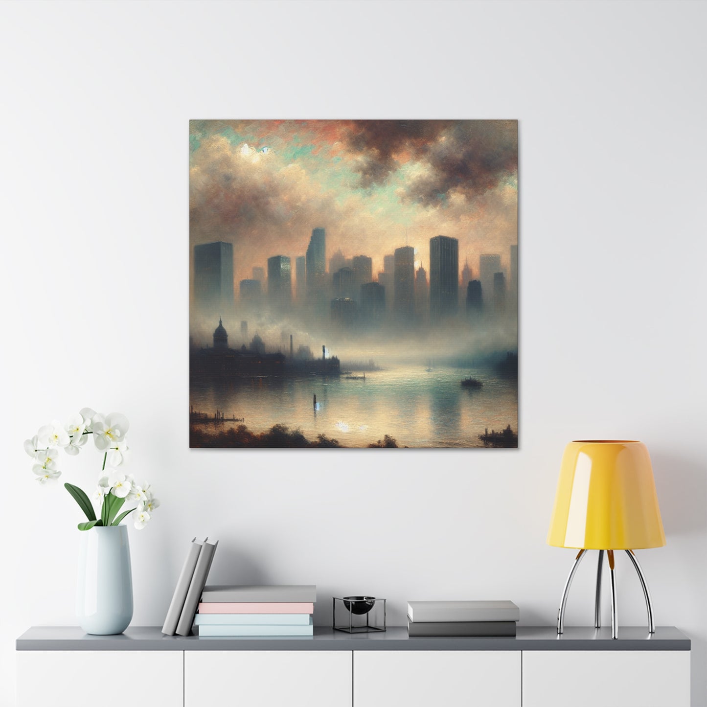 "Vibrant Coastal Tranquility" - Canvas