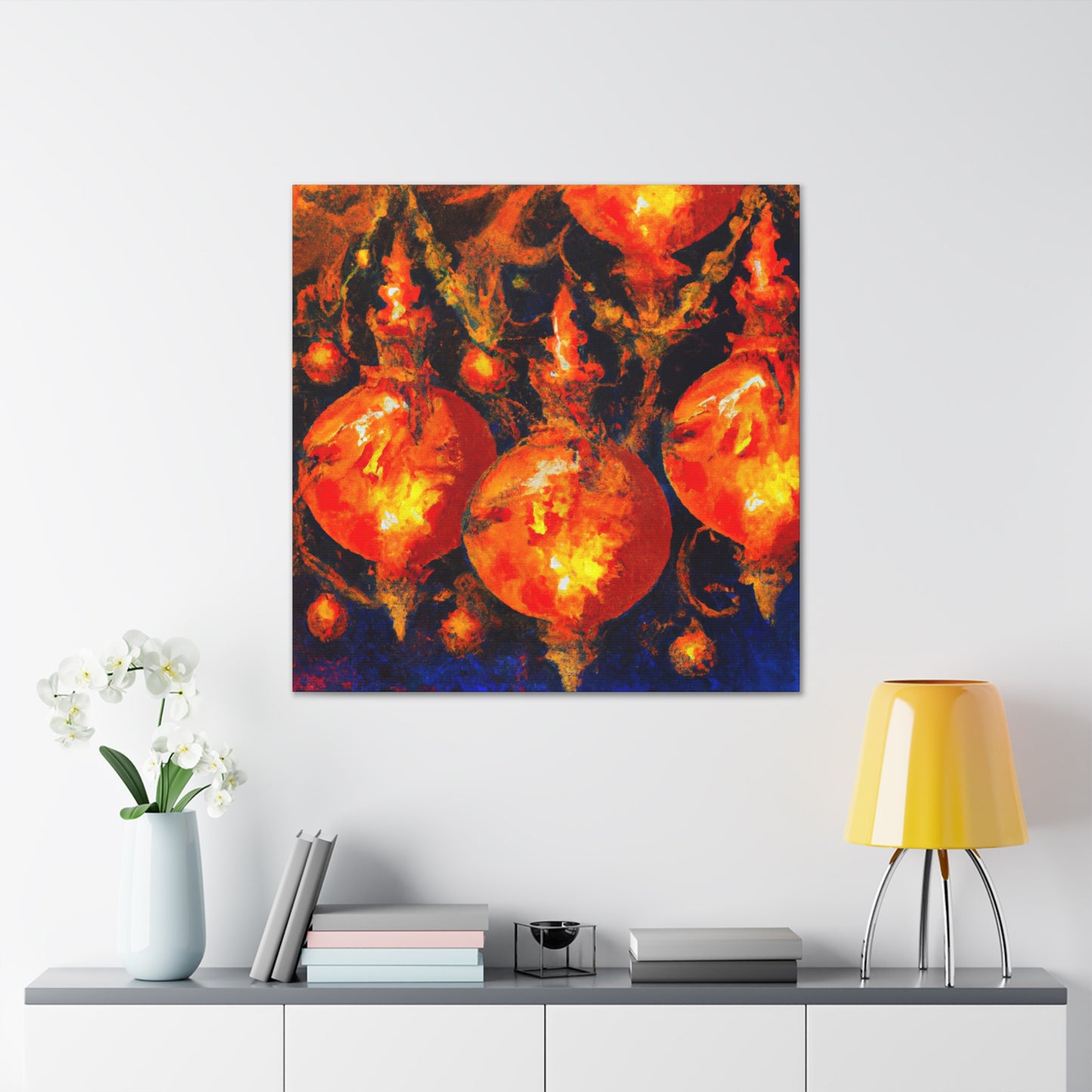 Christmas Lights Glowing - Canvas