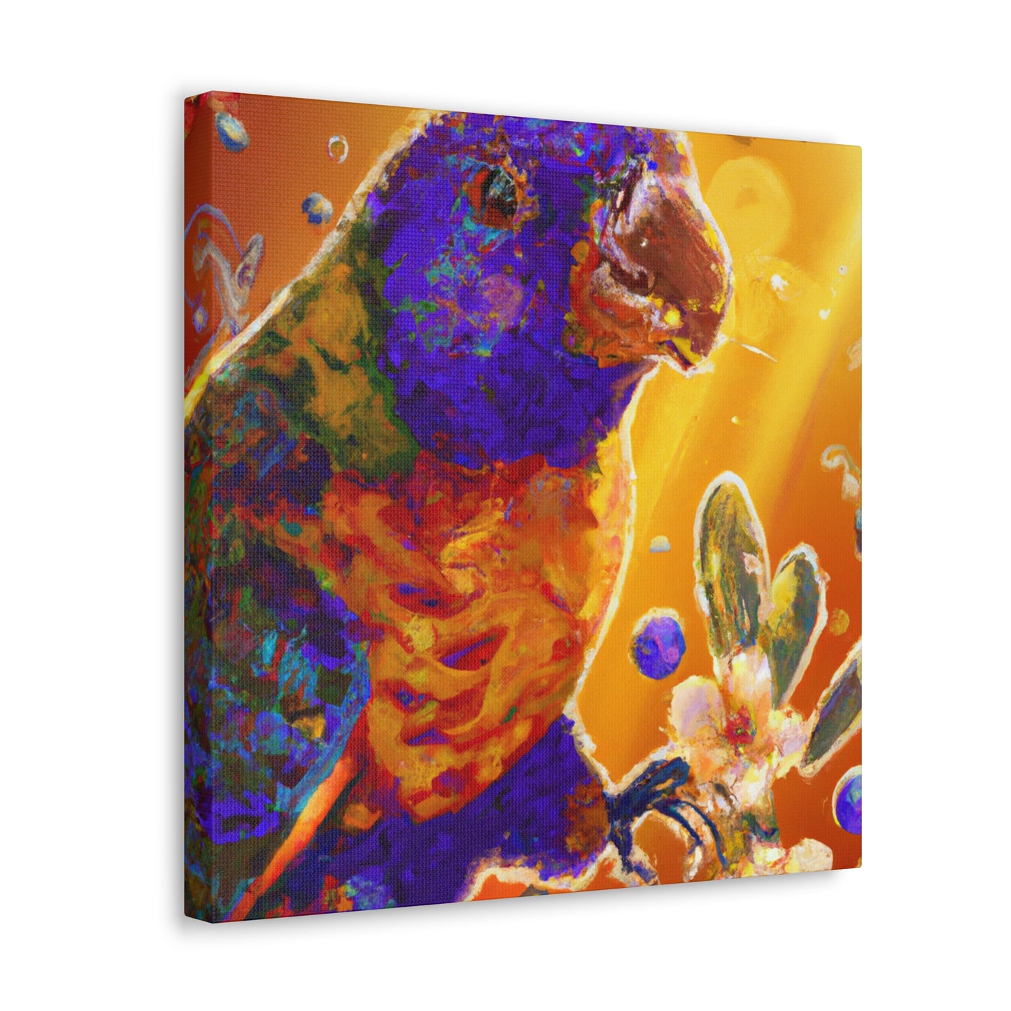 "Rainbow Lorikeet Portrait" - Canvas