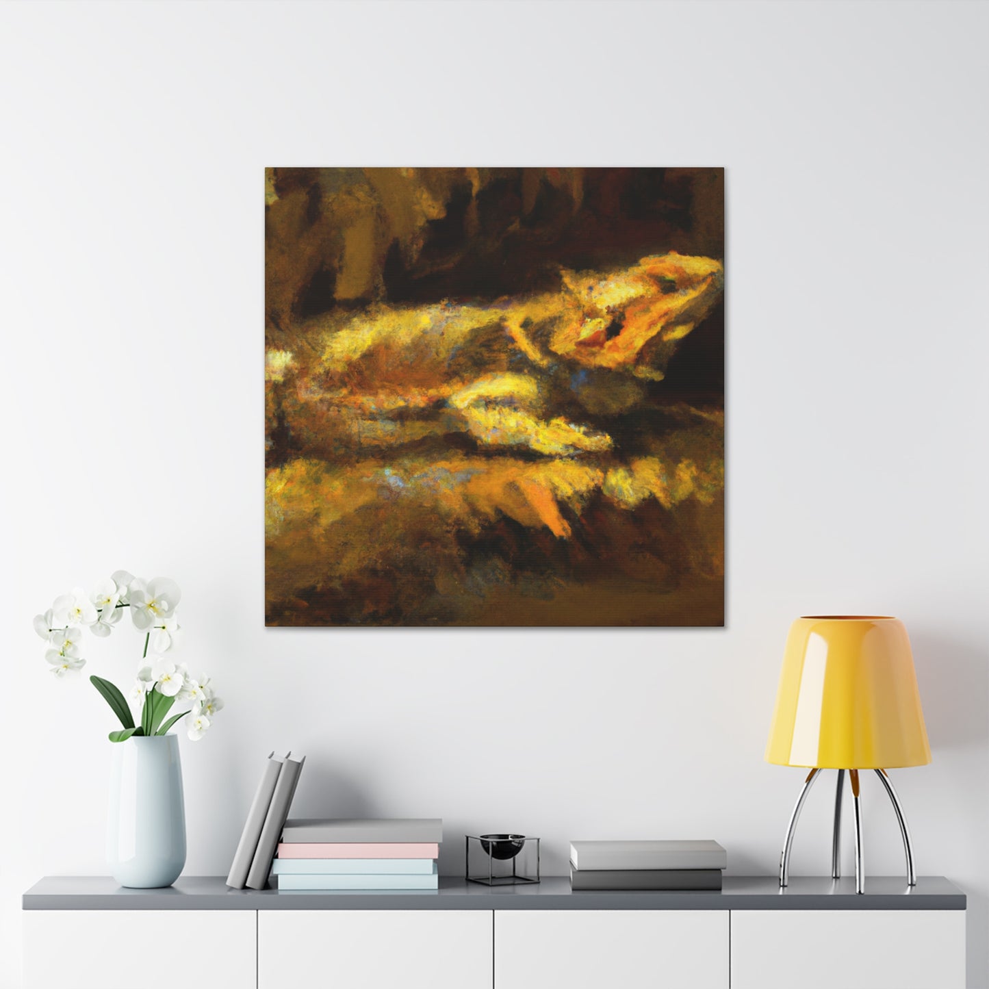 Bearded Dragon Impressionism - Canvas