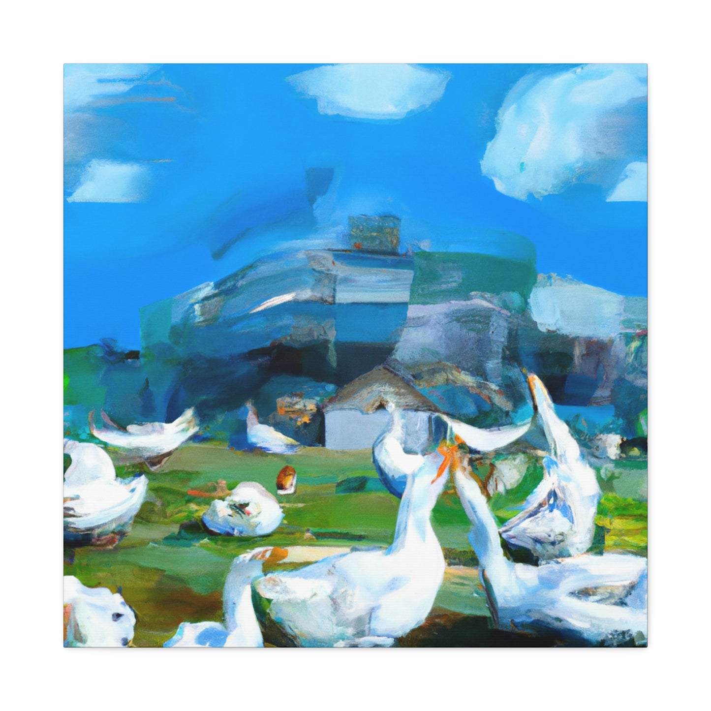 Geese in Flight Dreaming - Canvas