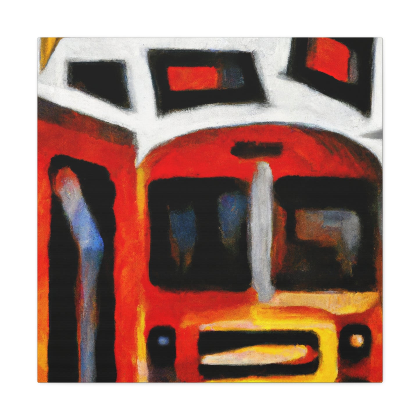 Bus in Surrealist Dream - Canvas