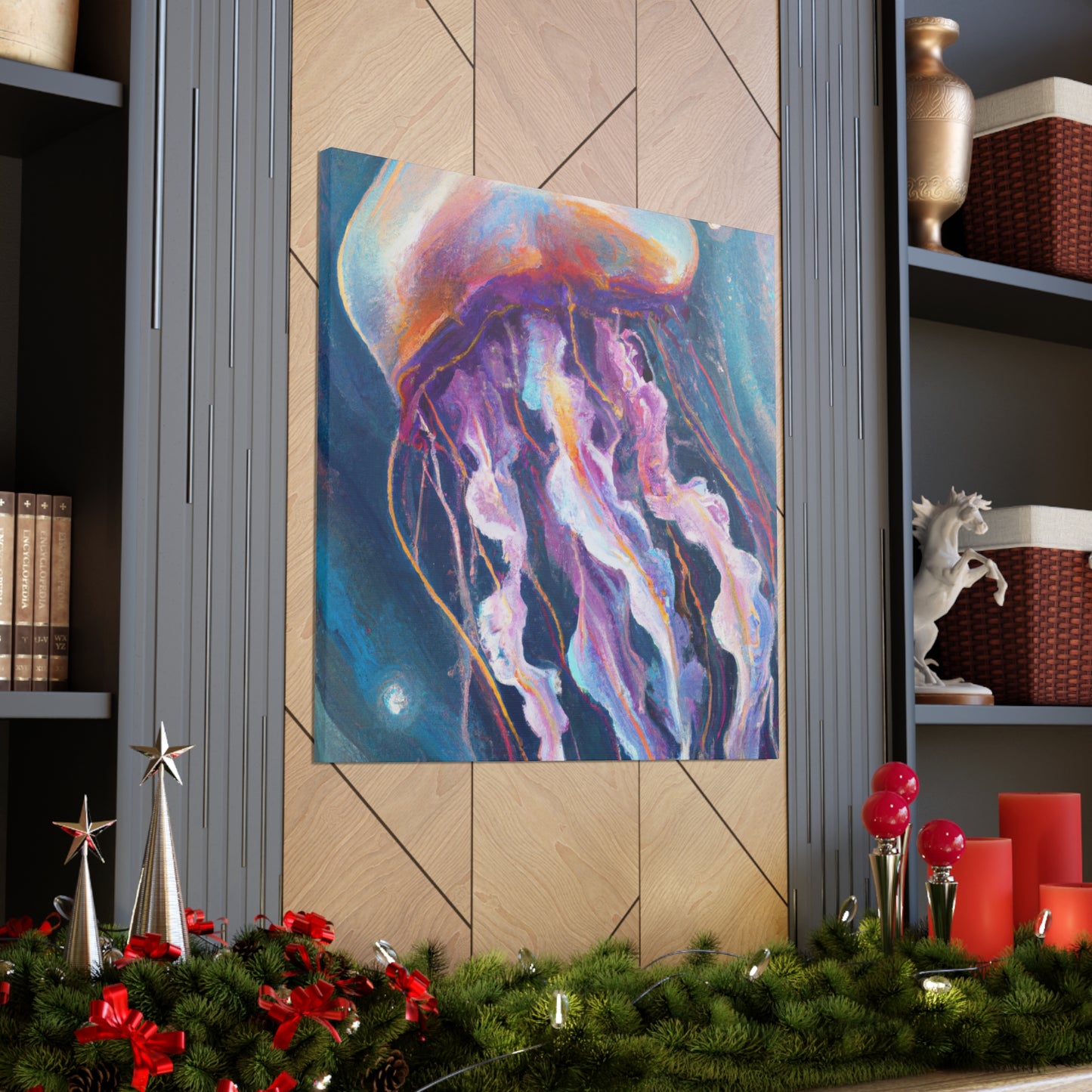 "Jellyfish in Art Deco" - Canvas